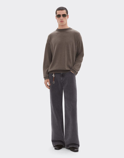 Ferrari Cotton and silk sweater with Ferrari logo Clay 50816f