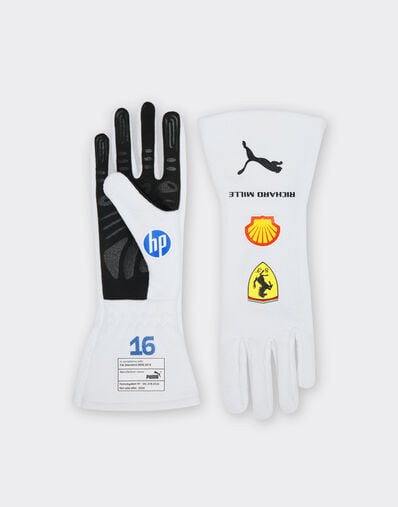 Ferrari Puma for Scuderia Ferrari Charles Leclerc racing gloves Optical White LA08Uf
