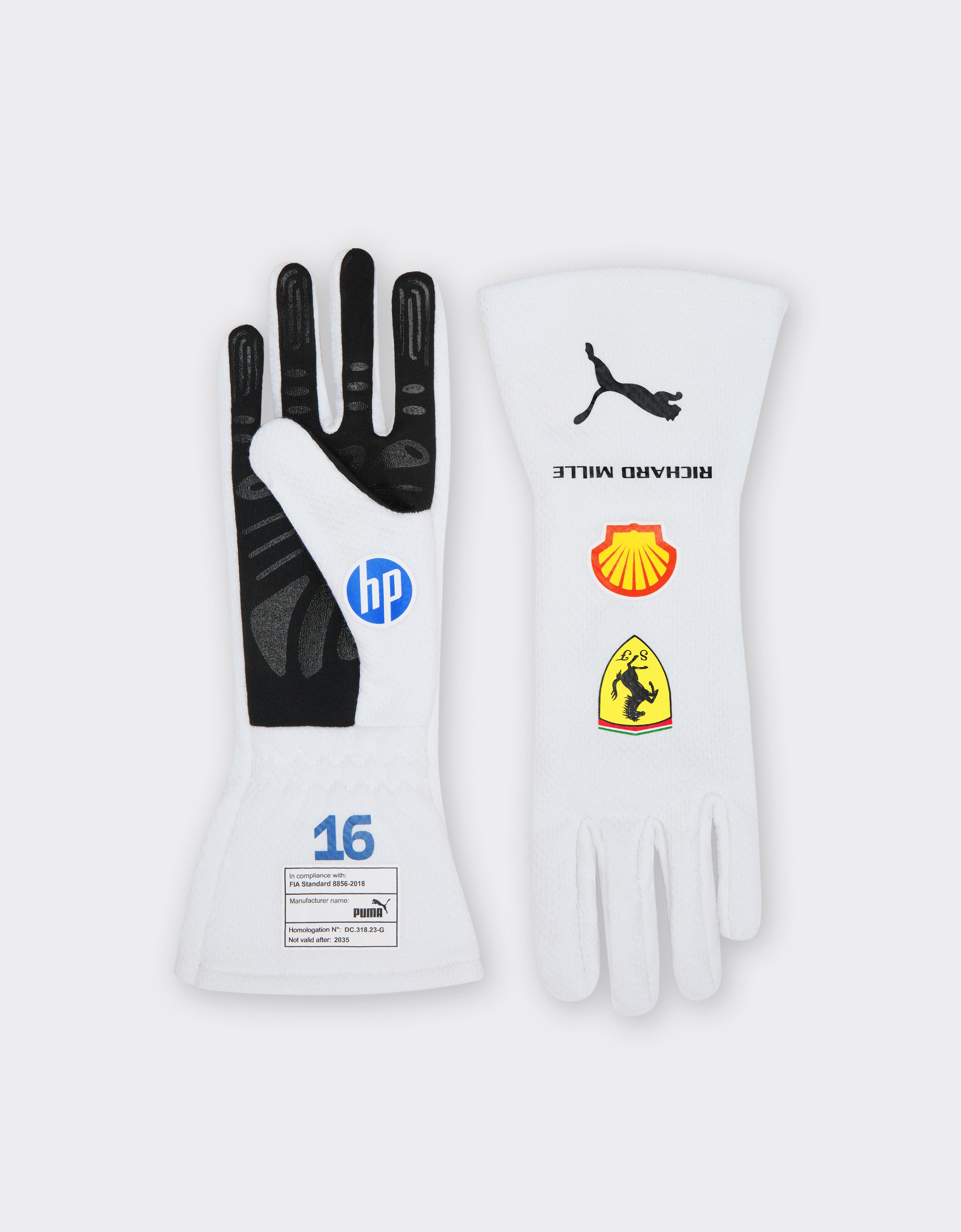 Ferrari Puma for Scuderia Ferrari Charles Leclerc racing gloves Optical White LA08Uf