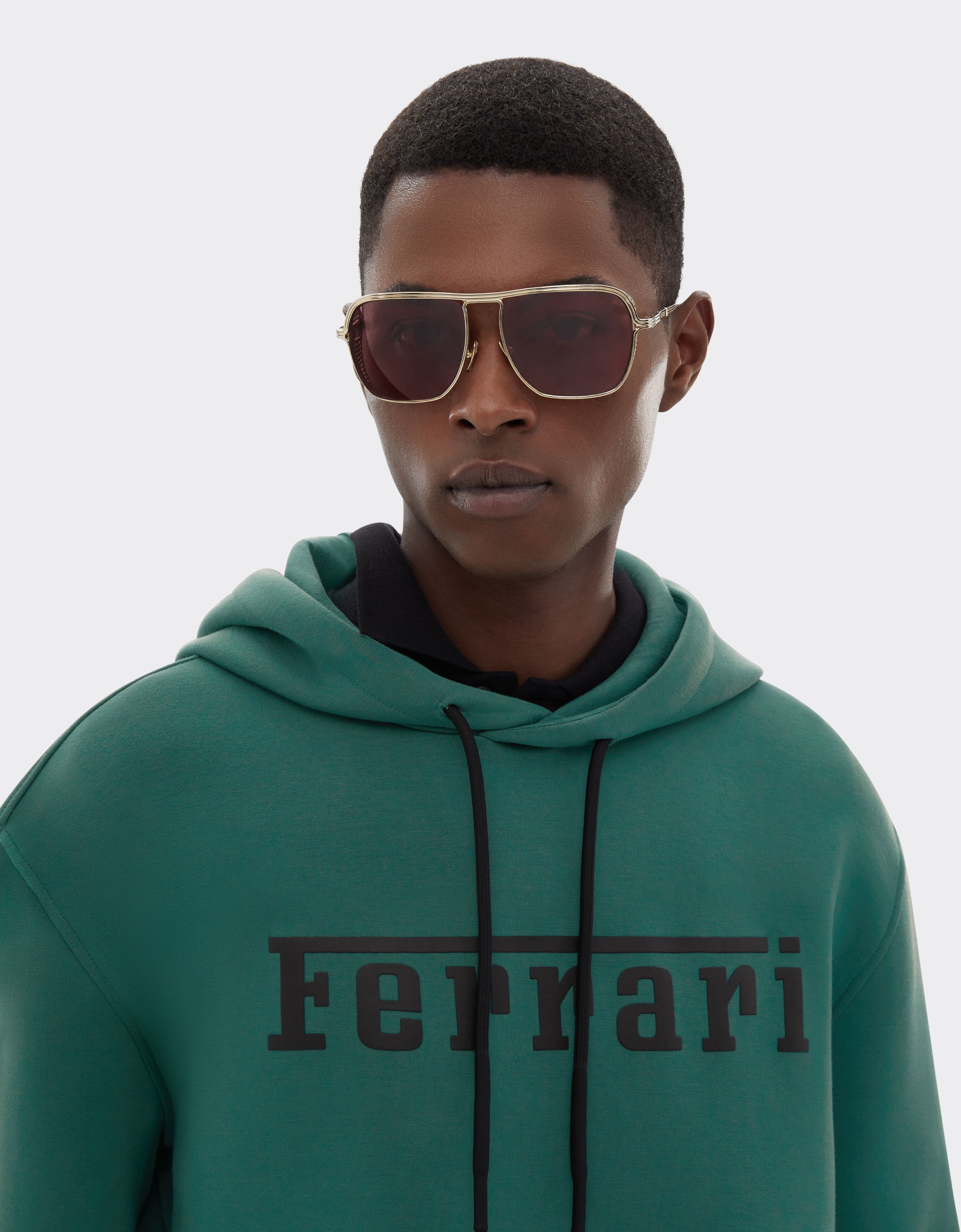Ferrari Scuba knit sweatshirt with contrast Ferrari logo Ficus Green 47819f
