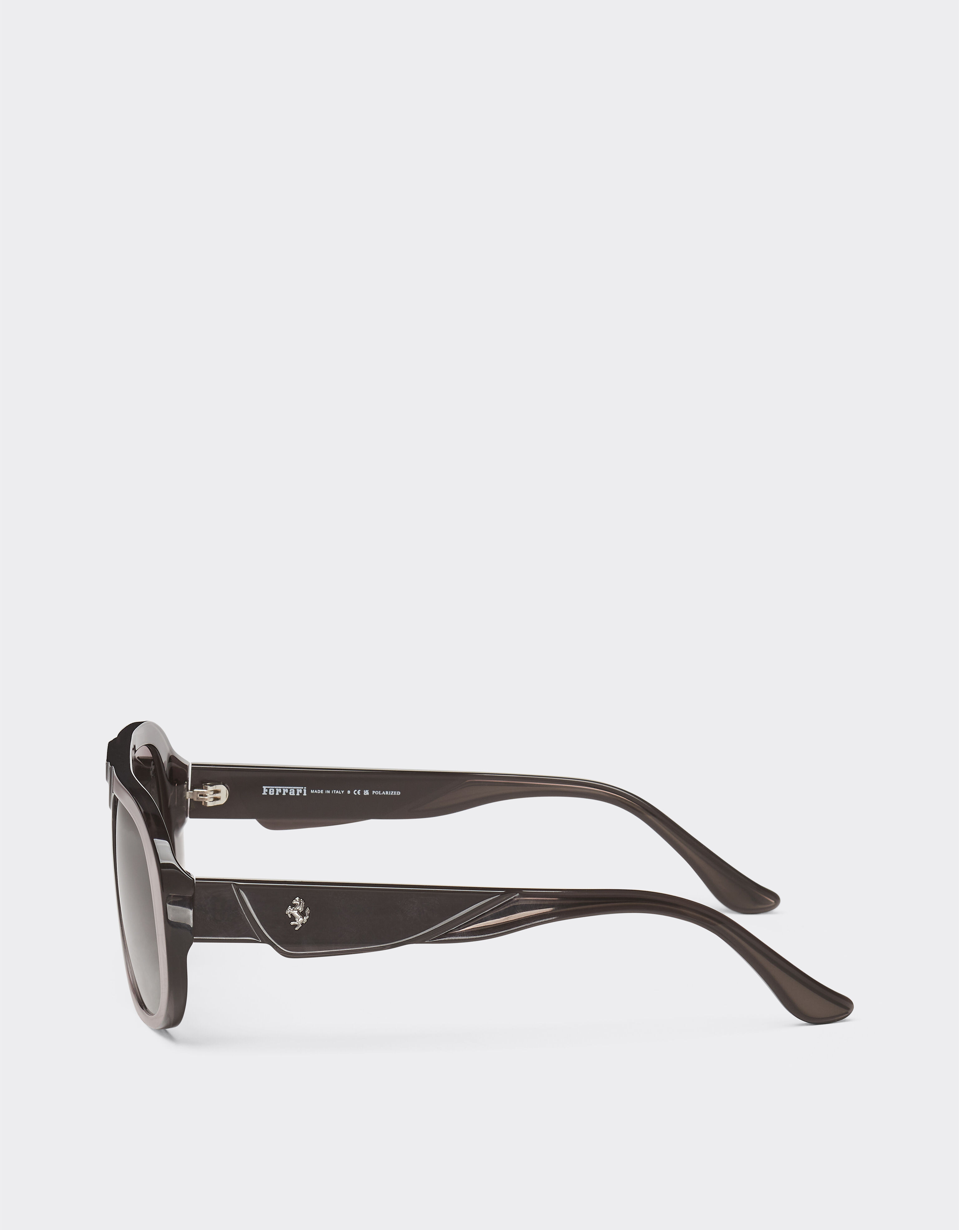 Ferrari Ferrari sunglasses in black acetate with polarised black lenses Black LA02Qf