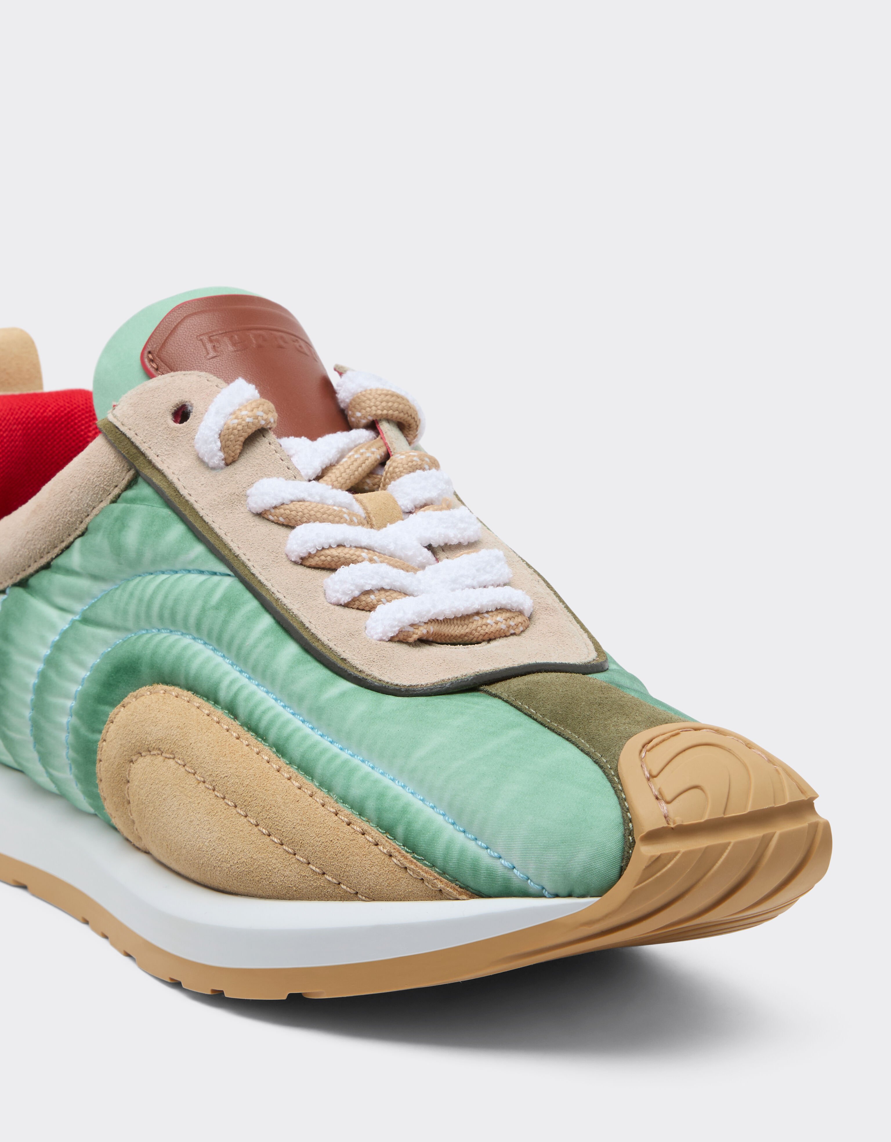 Ferrari baskets en daim, nappa et nylon Jute 50763f