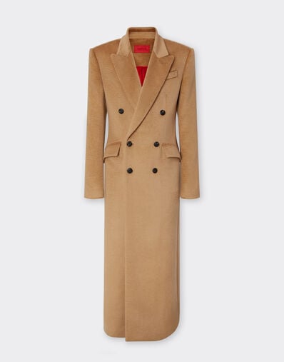 Ferrari Double-breasted coat in sable-effect alpaca Camel 49839f