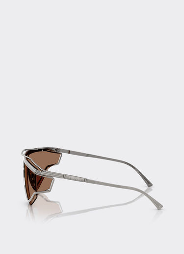 Ferrari Gafas de sol de metal satinado con montura marrón de Edición Limitada Ferrari Gris oscuro F1578f