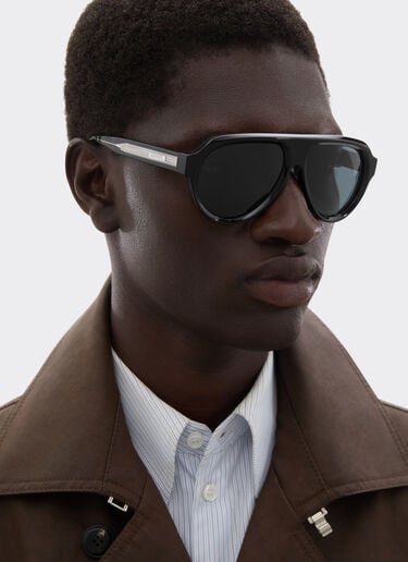 Ferrari sunglasses in shiny blackacetate with blue lenses Ferrari Ferrari sunglasses in shiny blackacetate with blue lenses Black LA0ETf