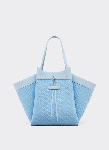 Tote bag Ferrari grande in rafia e pelle Ferrari Tote bag Ferrari grande in rafia e pelle Blu Acciaio 49110f