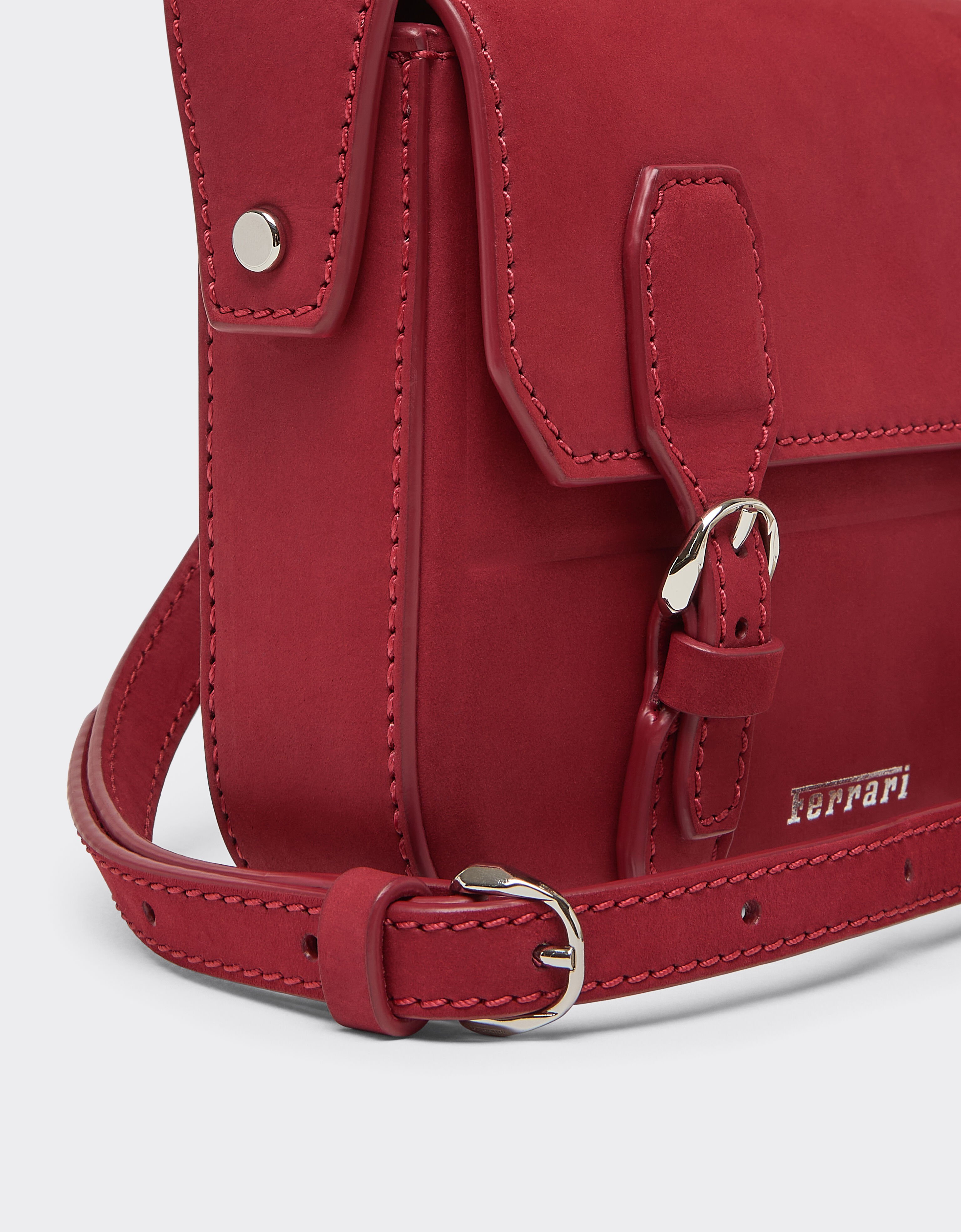 Ferrari Mini nubuck messenger bag Maison Red 50240f