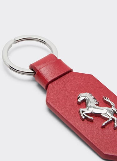 Ferrari Leather keyring with Prancing Horse Maison Red 50618f
