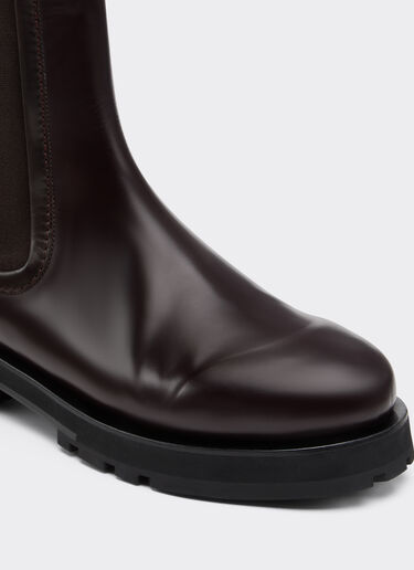 Ferrari Chelsea boot in matte leather Mahogany 49156f