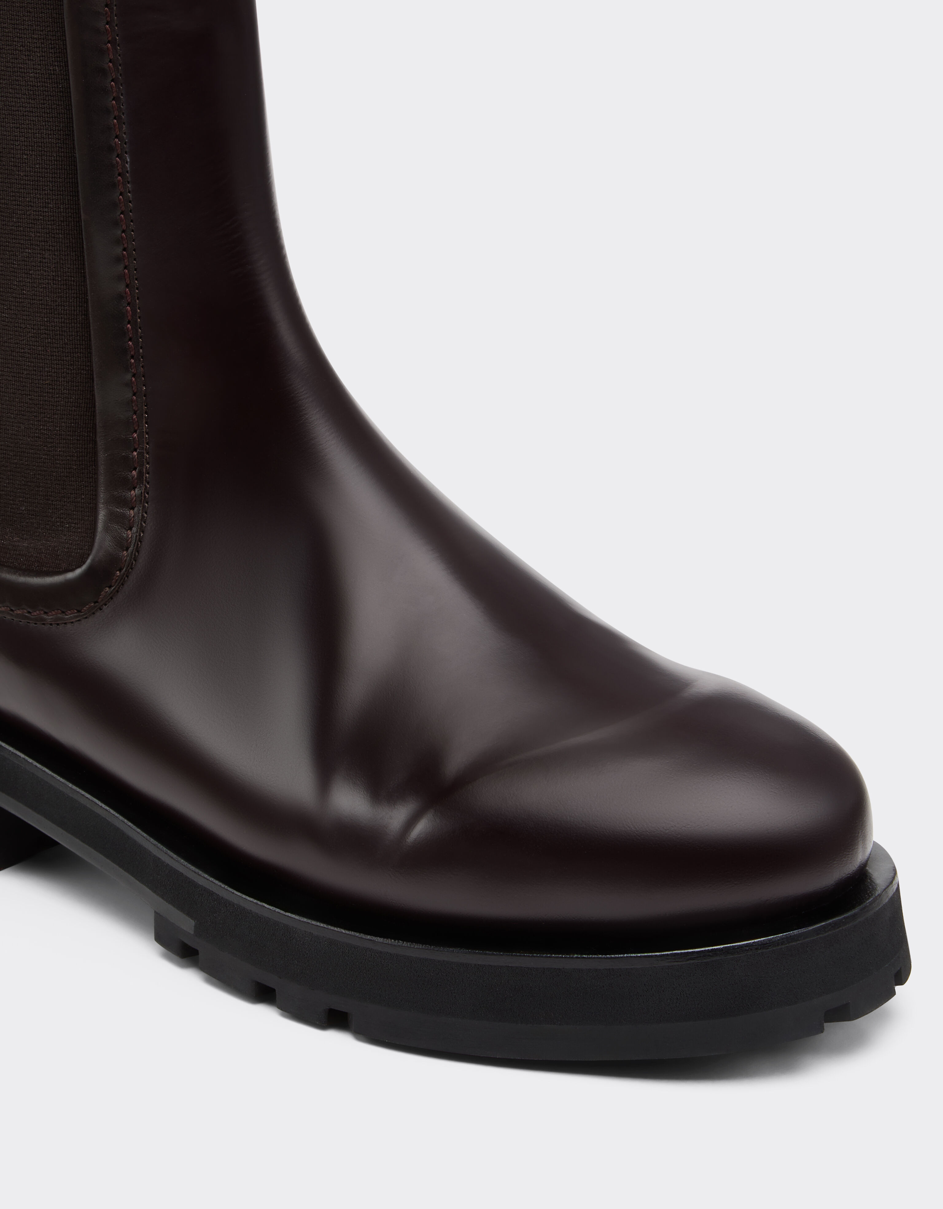 Ferrari Chelsea boot in matte leather Mahogany 49156f