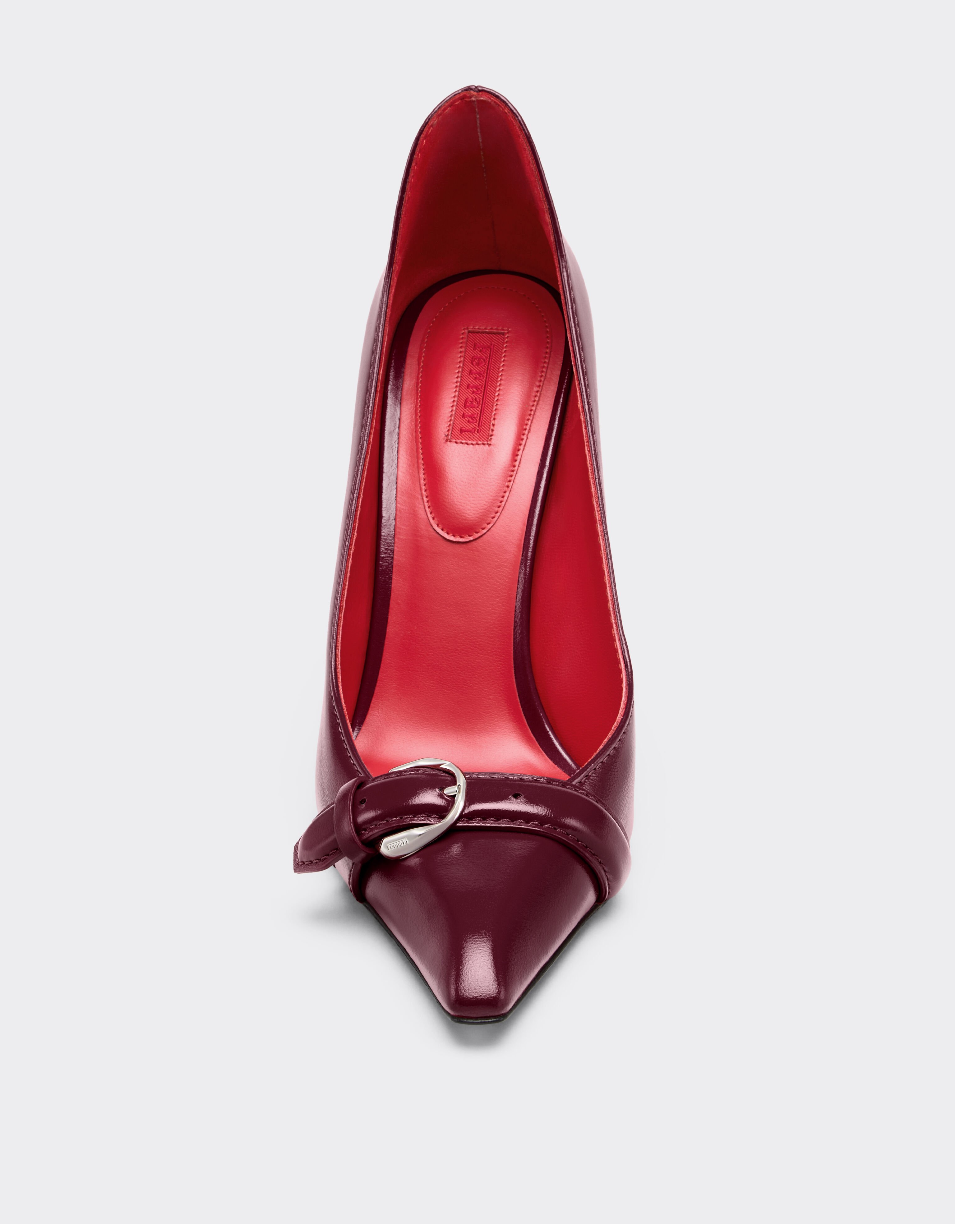 Ferrari Court shoes in wet-effect glossy leather Cherry 49388f