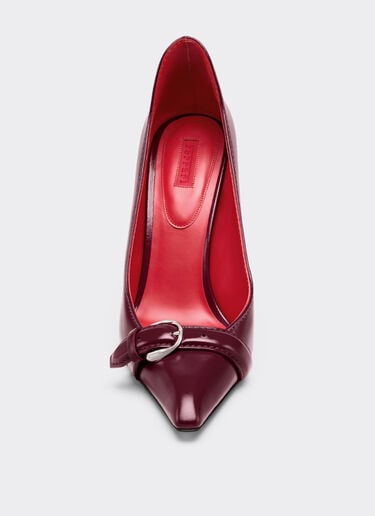 Court shoes in wet-effect glossy leather Ferrari Court shoes in wet-effect glossy leather Cherry 49388f