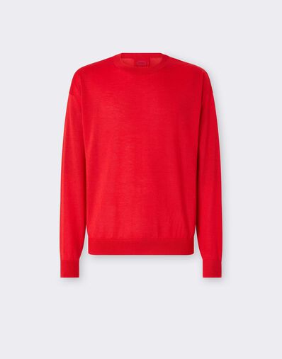 Ferrari Cashmere and silk crew-neck jumper Rosso Magma CKMCN0016KWS0006f