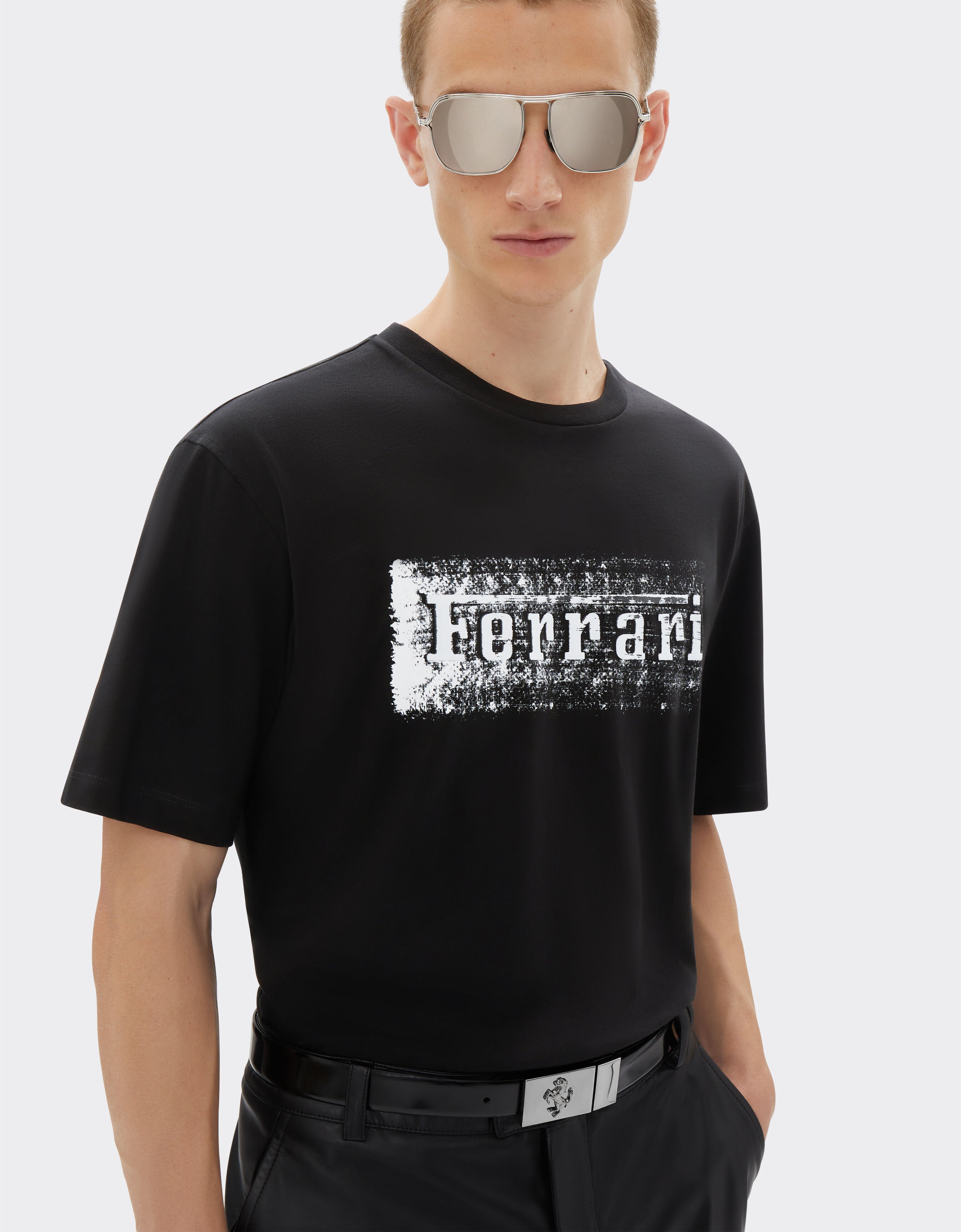 Ferrari T-shirt with Ferrari logo graphic Black 21969f