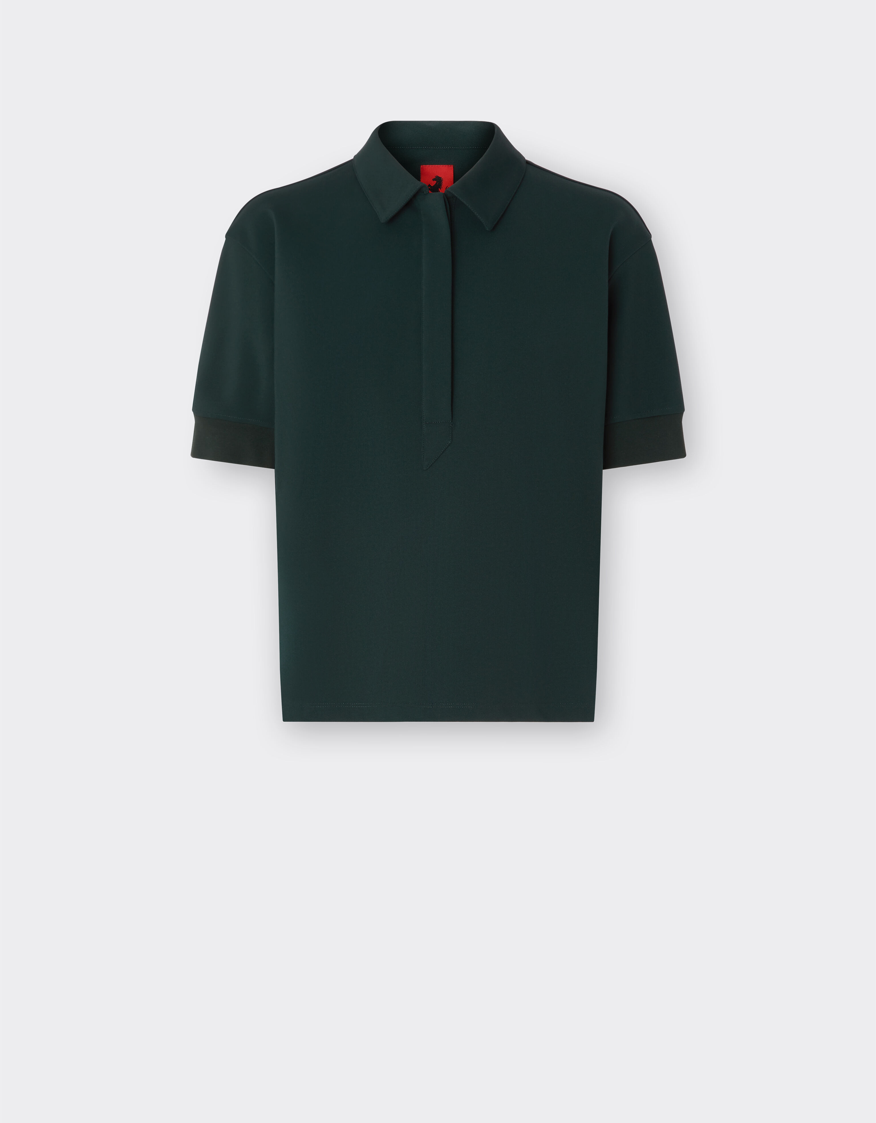 Ferrari Poloshirt aus Viskose Militärgrün 21059f