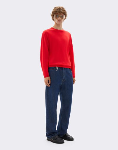 Ferrari Cashmere and silk crew-neck jumper Rosso Magma CKMCN0016KWS0006f