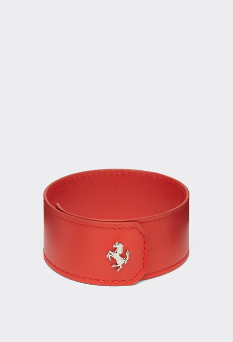 Ferrari Smooth leather slap bracelet Rosso Dino 48175f