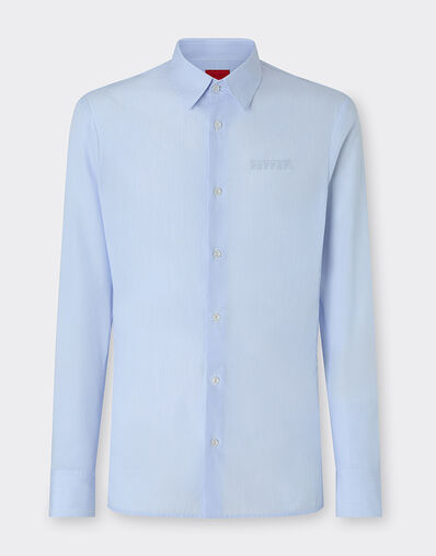 Ferrari Cotton shirt with micro-stripe Optical White 22617f