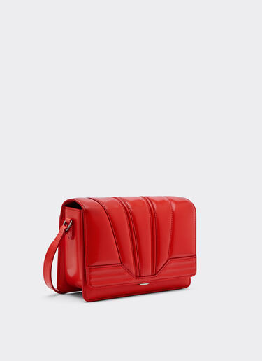 Ferrari Ferrari GT borsa crossbody in pelle spazzolata Rosso Dino 21368f