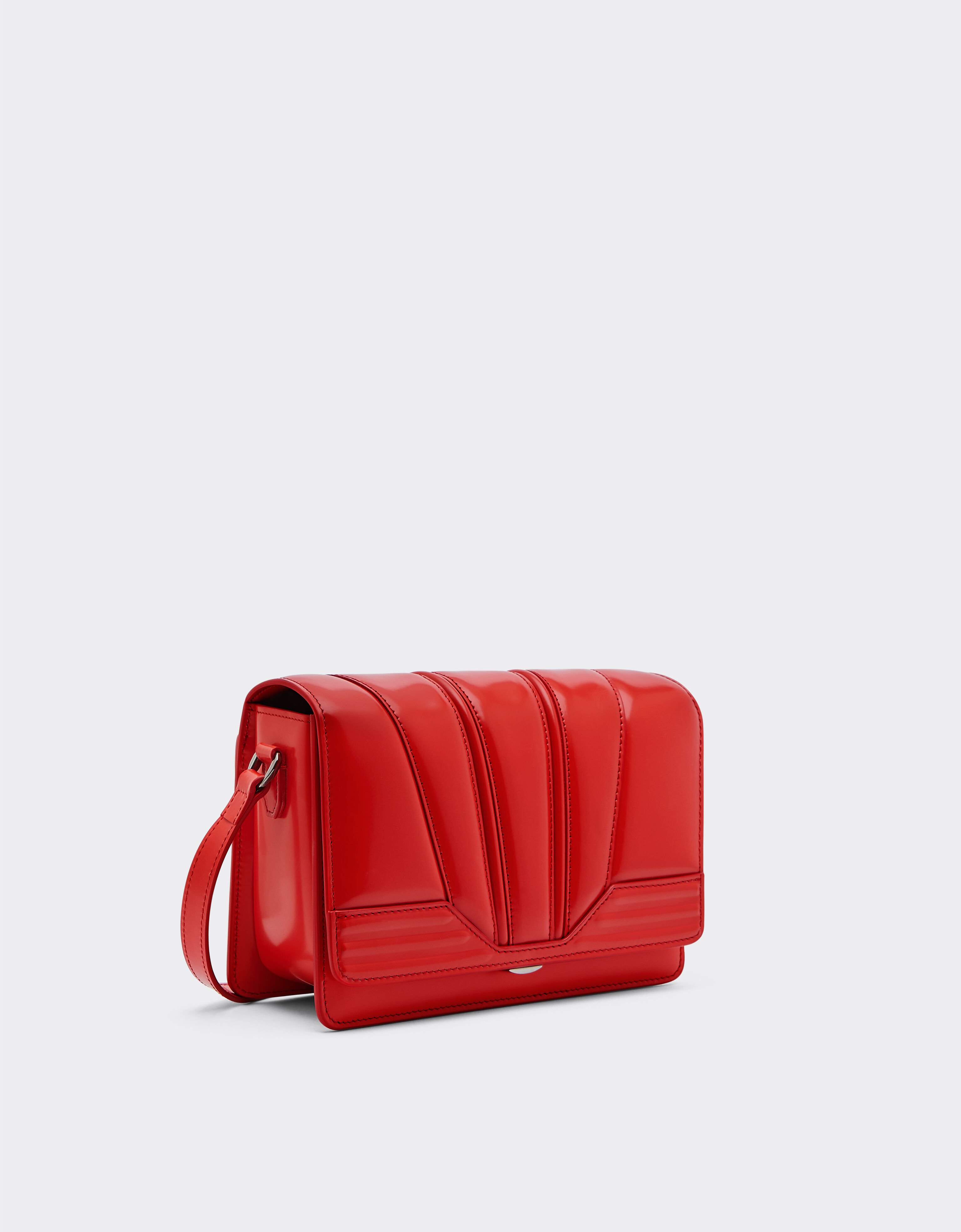 Ferrari Ferrari GT borsa crossbody in pelle spazzolata Rosso Dino 21368f