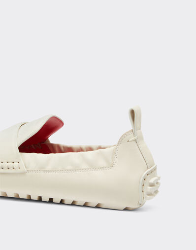Ferrari Driver loafers in nubuck leather Ecru 22034f