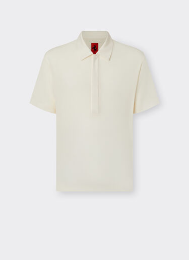 Ferrari Poloshirt aus einer Kaschmirmischung Elfenbein 21052f