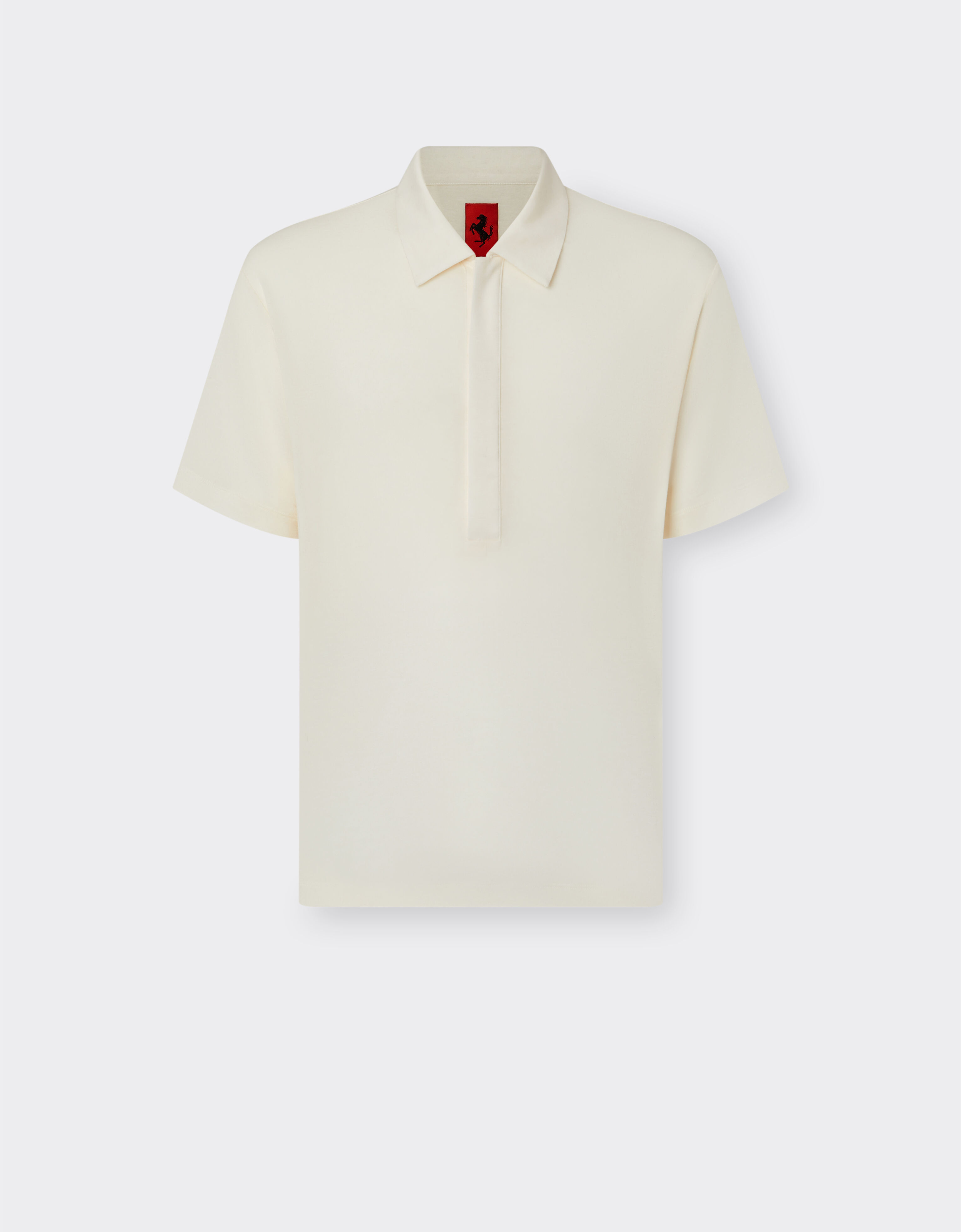 Ferrari Poloshirt aus einer Kaschmirmischung Elfenbein 21052f