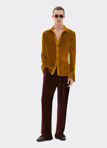 Ferrari Shiny corduroy pants Mahogany 22640f