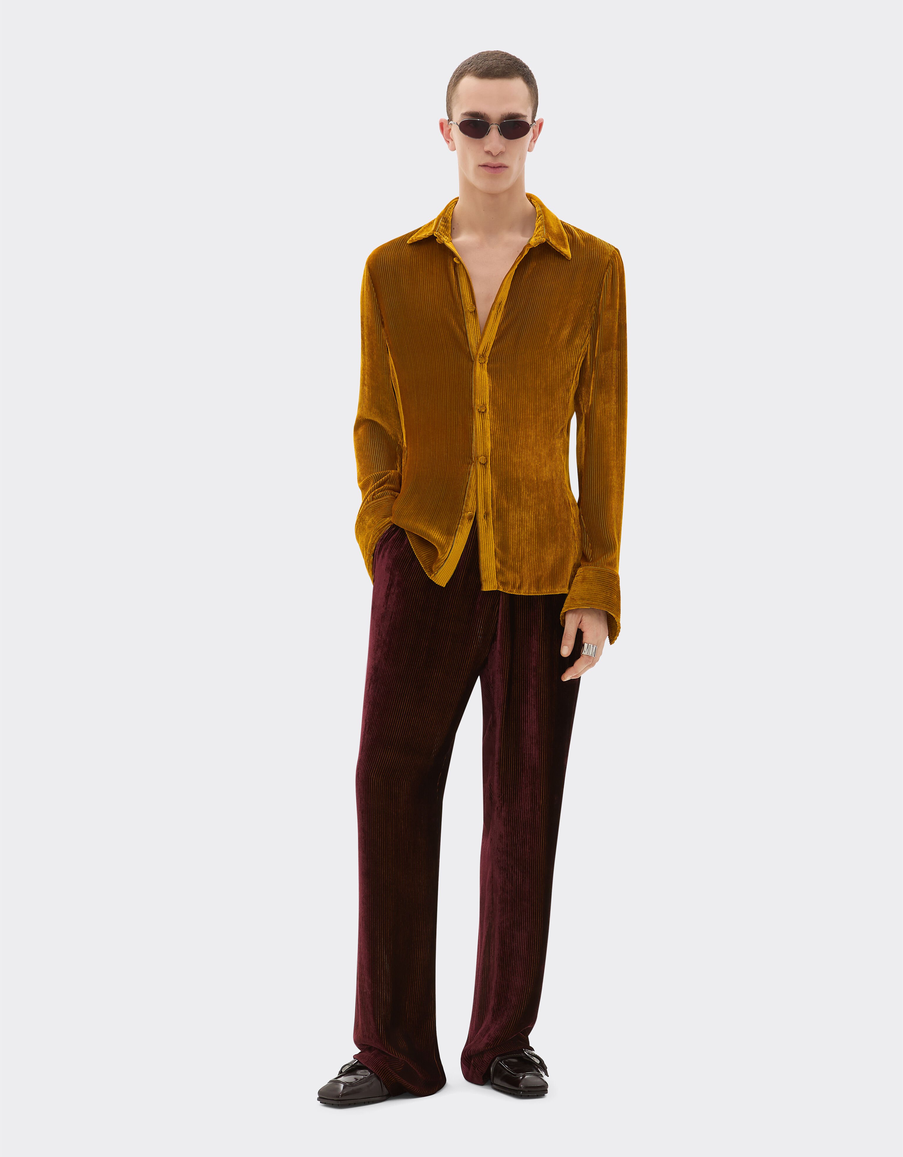 Ferrari Shiny corduroy pants Mahogany 22640f