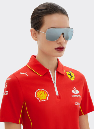 Ferrari Ray-Ban für Scuderia Ferrari RB3697MF in Metall mit blau verlaufenden, verspiegelten Gläsern Silber F1508f