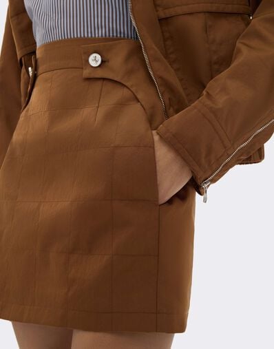 Gonna in Gabardine Riciclato Ferrari Gonna in Gabardine Riciclato Caffè CWWSK0016WPA0005f