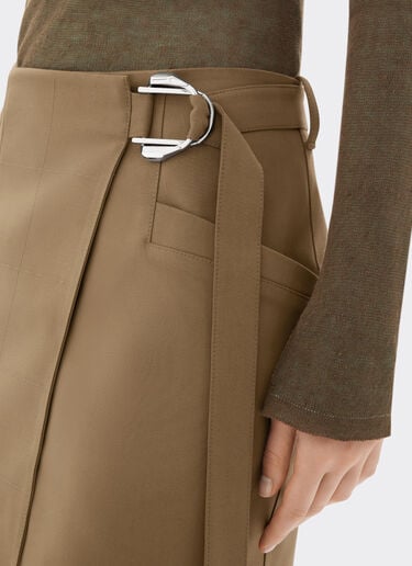 Ferrari Technical cotton skirt Khaki Green 50064f
