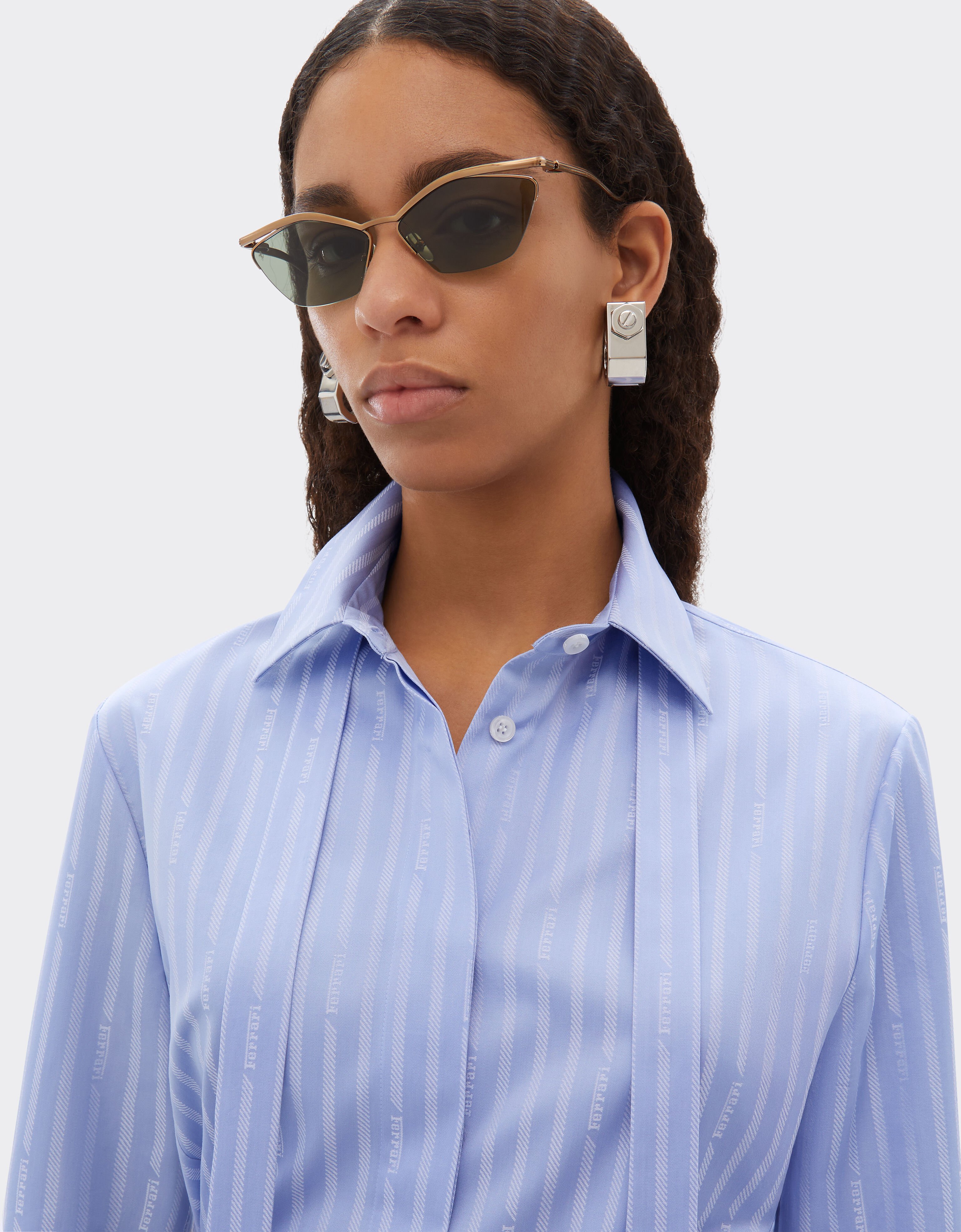 Ferrari Ferrari Monogram pattern shirt Oxford Blue 50986f