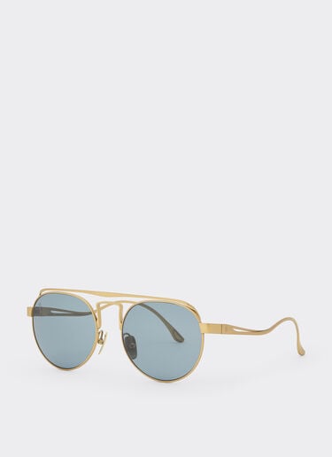 Ferrari sunglasses in matte gold titanium with blue lenses Ferrari Ferrari sunglasses in matte gold titanium with blue lenses Gold LA0EOf