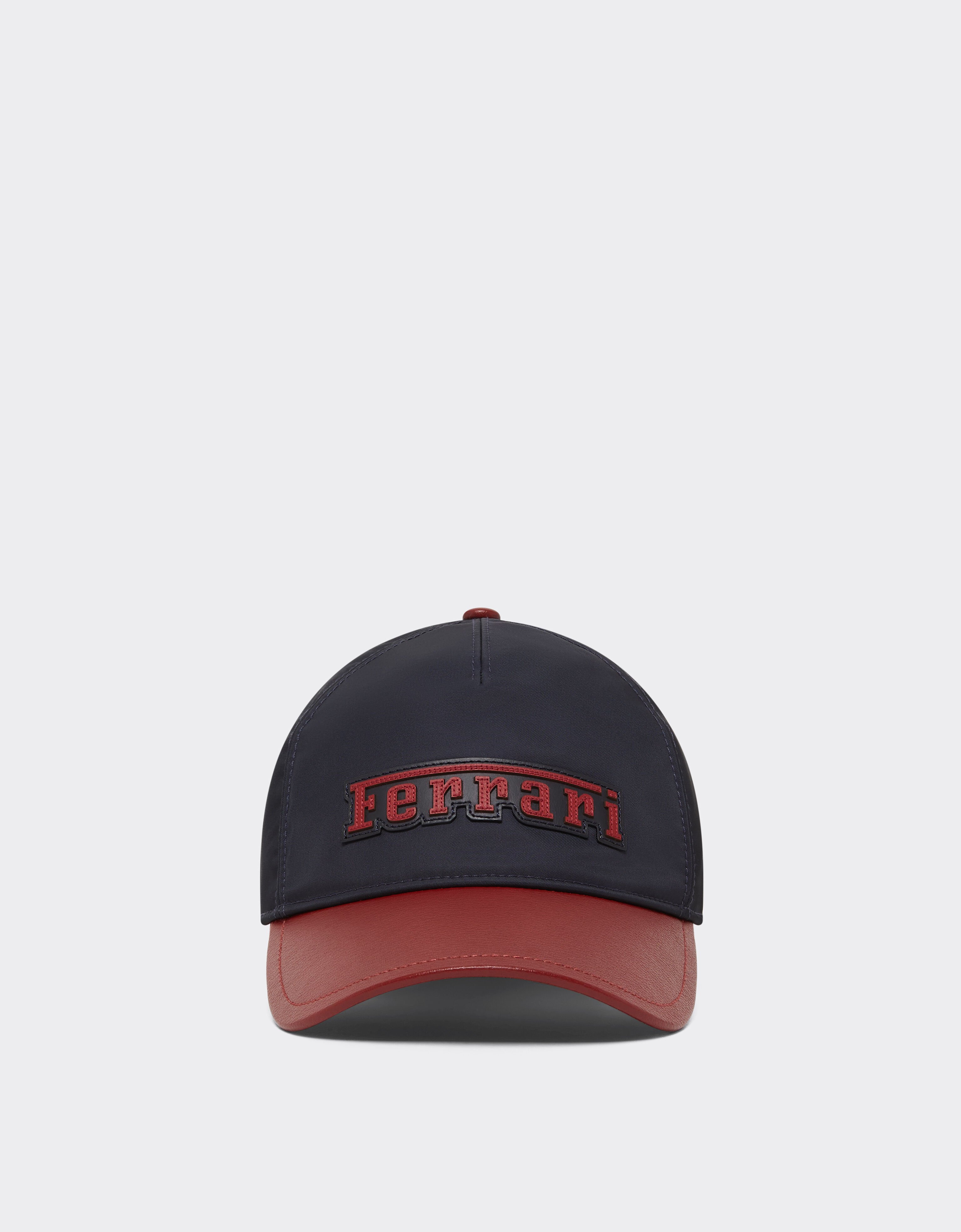 Baseball cap in Q-Cycle® nylon and leather Ferrari Baseball cap in Q-Cycle® nylon and leather Navy 51166f