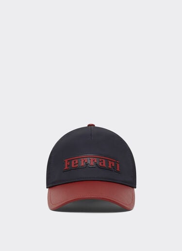 Baseball cap in Q-Cycle® nylon and leather Ferrari Baseball cap in Q-Cycle® nylon and leather Navy 51166f