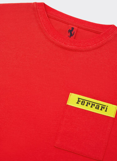 Ferrari Camiseta de algodón con logotipo Ferrari Rosso Corsa 20162fK