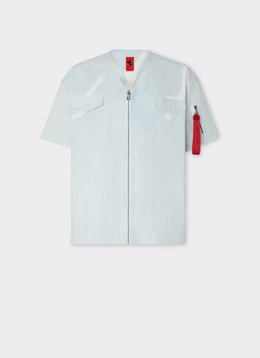 Ferrari Cotton baseball shirt with short sleeves Optical White 48493f