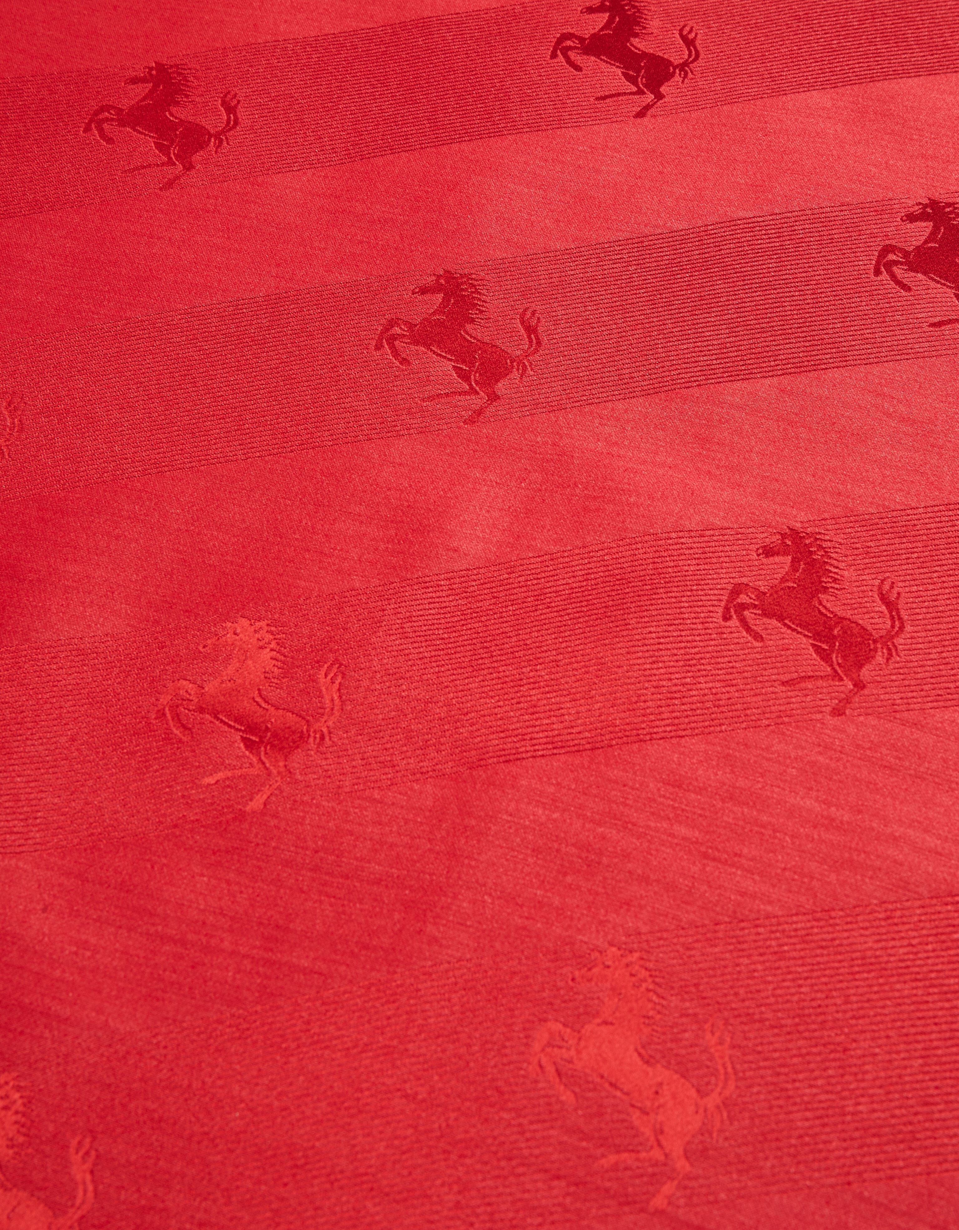 Ferrari 跃马图案羊毛与真丝围巾 Rosso Corsa 红色 47072f