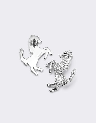 Prancing Horse Rhinestone Earrings Ferrari Prancing Horse Rhinestone Earrings Silver CGWEA0011JU00005f