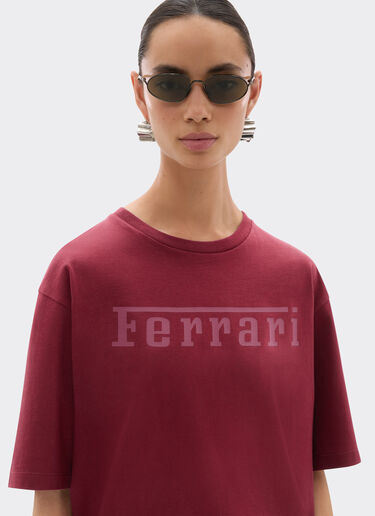 T-shirt en coton avec logo Ferrari Ferrari T-shirt en coton avec logo Ferrari Acajou 21179f