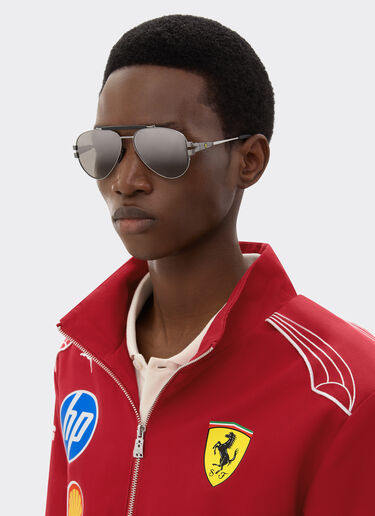 Ray-Ban for Scuderia Ferrari RB3762M in gunmetal grey metal with polarised gradient grey lenses Ferrari Ray-Ban for Scuderia Ferrari RB3762M in gunmetal grey metal with polarised gradient grey lenses Ingrid LA016f