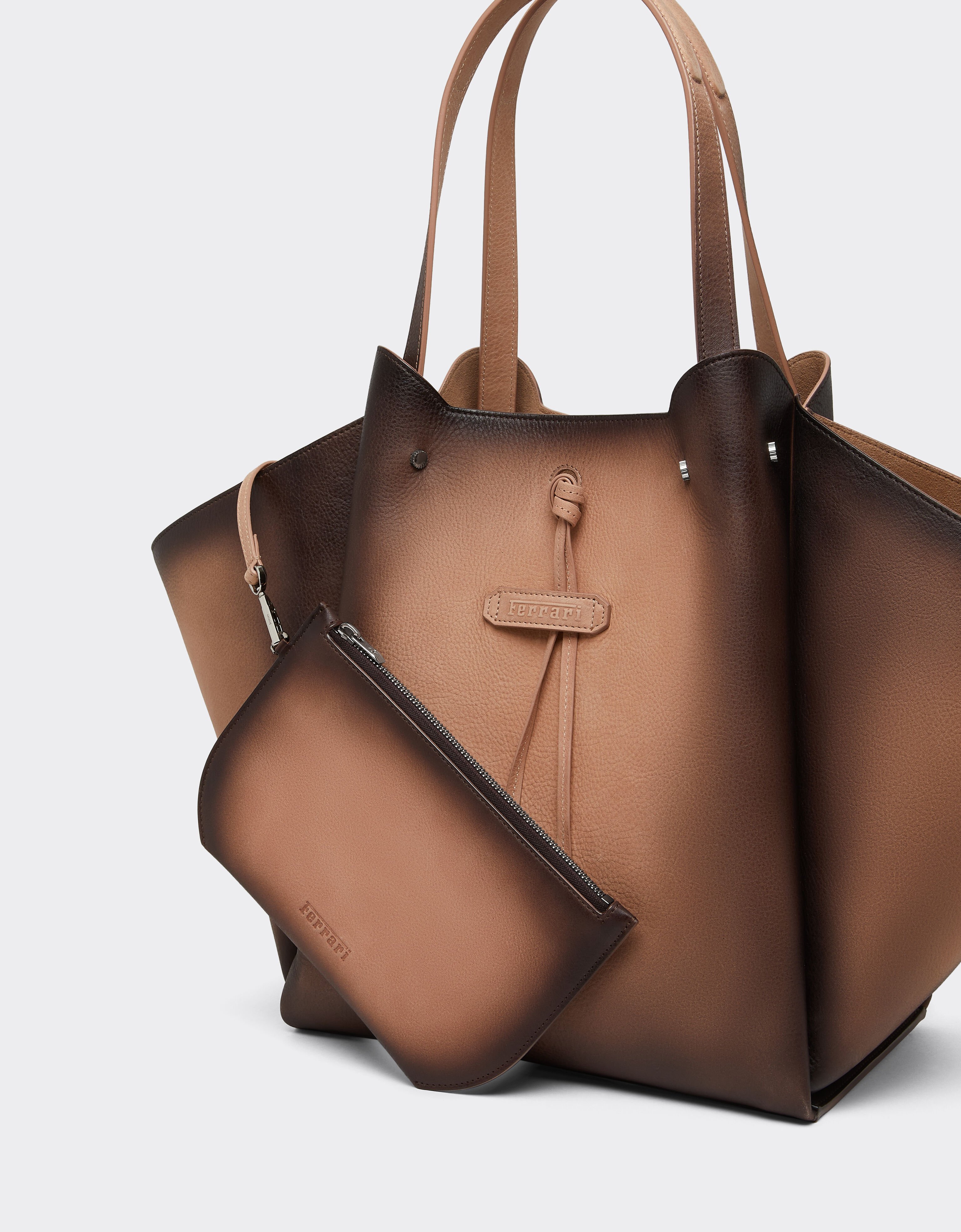 Ferrari Délavé suede tote bag Cipria 51334f