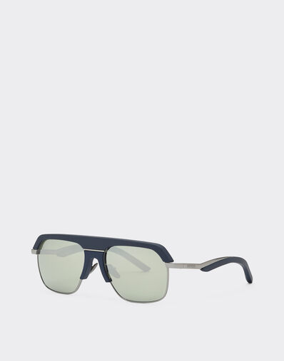Ferrari Ferrari sunglasses in gunmetalmetal with gray mirrored lenses Blu Scozia LA0EPf