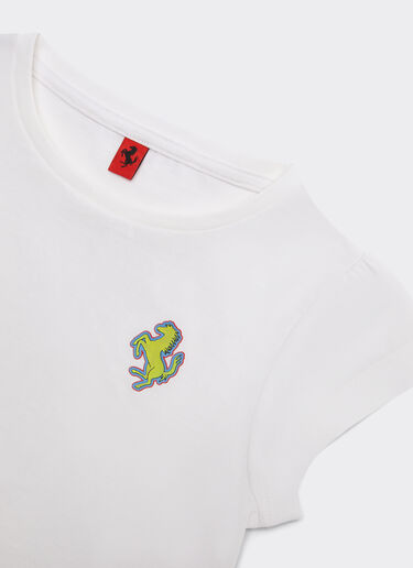 Ferrari Cotton top with Prancing Horse patch Optical White 48522fK