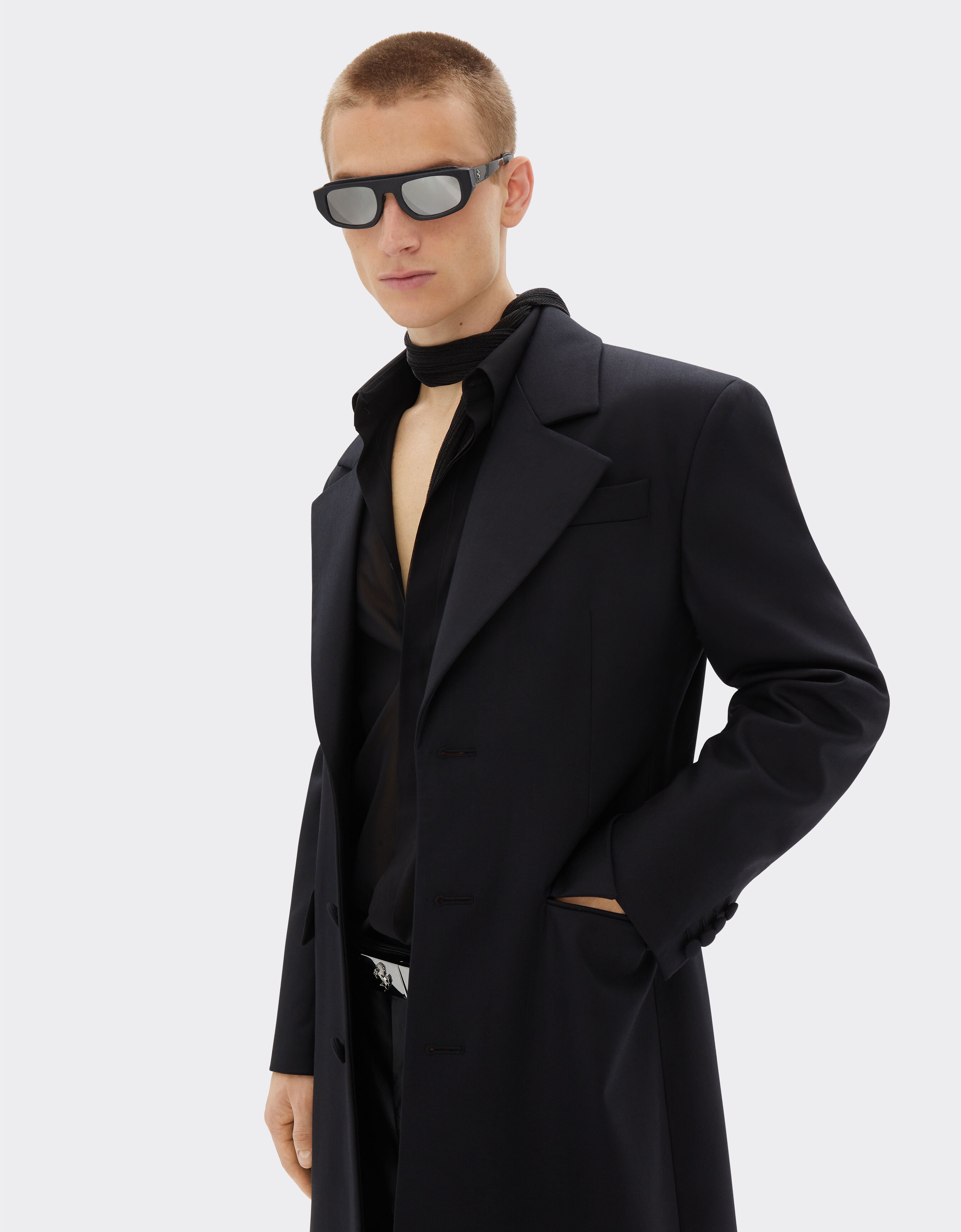 Ferrari Double wool coat Black 21588f