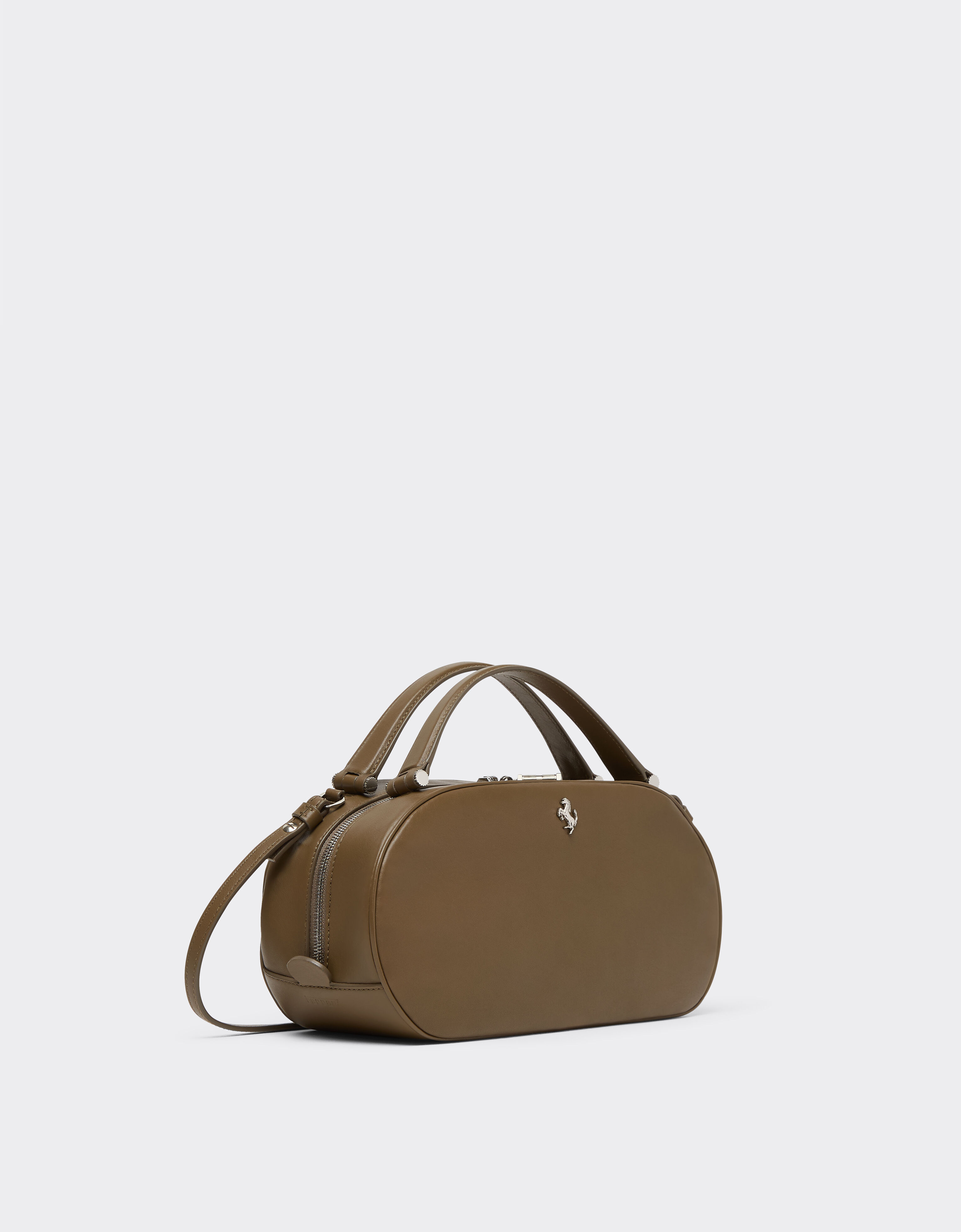 Ferrari The Ferrari Dino Mini Bowling Bag Soft in leather Khaki Green 50579f