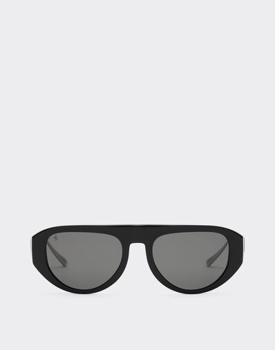 Ferrari Ferrari sunglasses in black acetate with polarised grey lens Silver F1526f