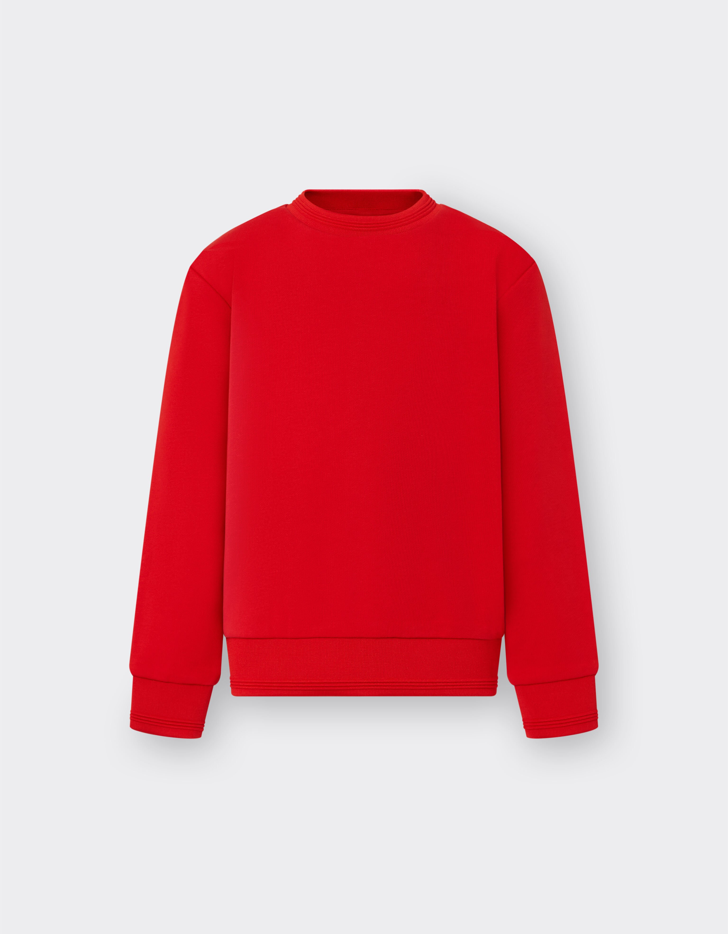 Ferrari Cotton jumper with 3D taping Rosso Corsa 48527fK