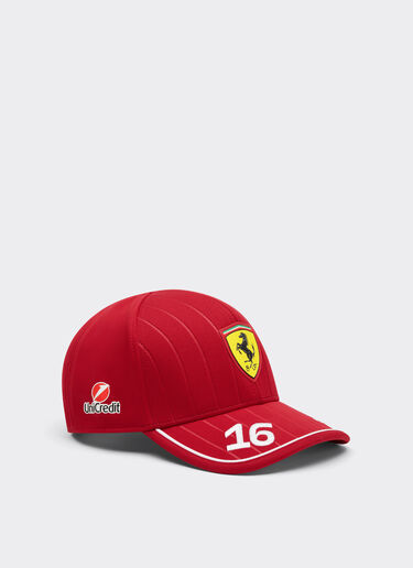 Ferrari Puma for Scuderia Ferrari HP 2025 Leclerc junior baseball cap Cherry LA00XfK